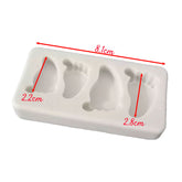 Molde Silicona Pies Bebé x 4